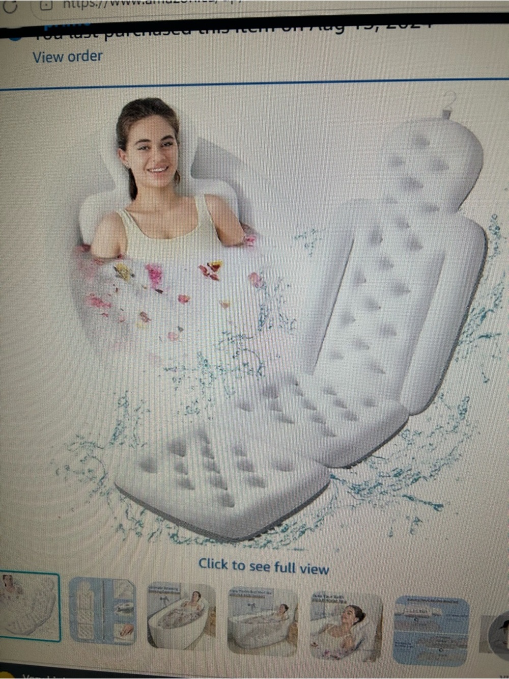 NWT Luxury Bath Cushion, Full Body Bathtub Pillow